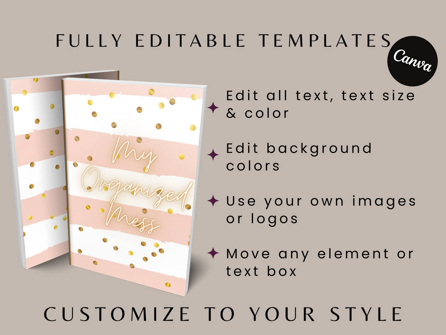 My Organized Mess Cover Bundle, KDP Book Covers