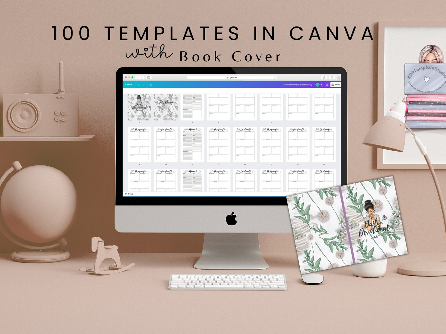 Daily Devotional Diary Bundle, 6x9, KDP Template plus Cover, Amazon KDP, KDP Cover