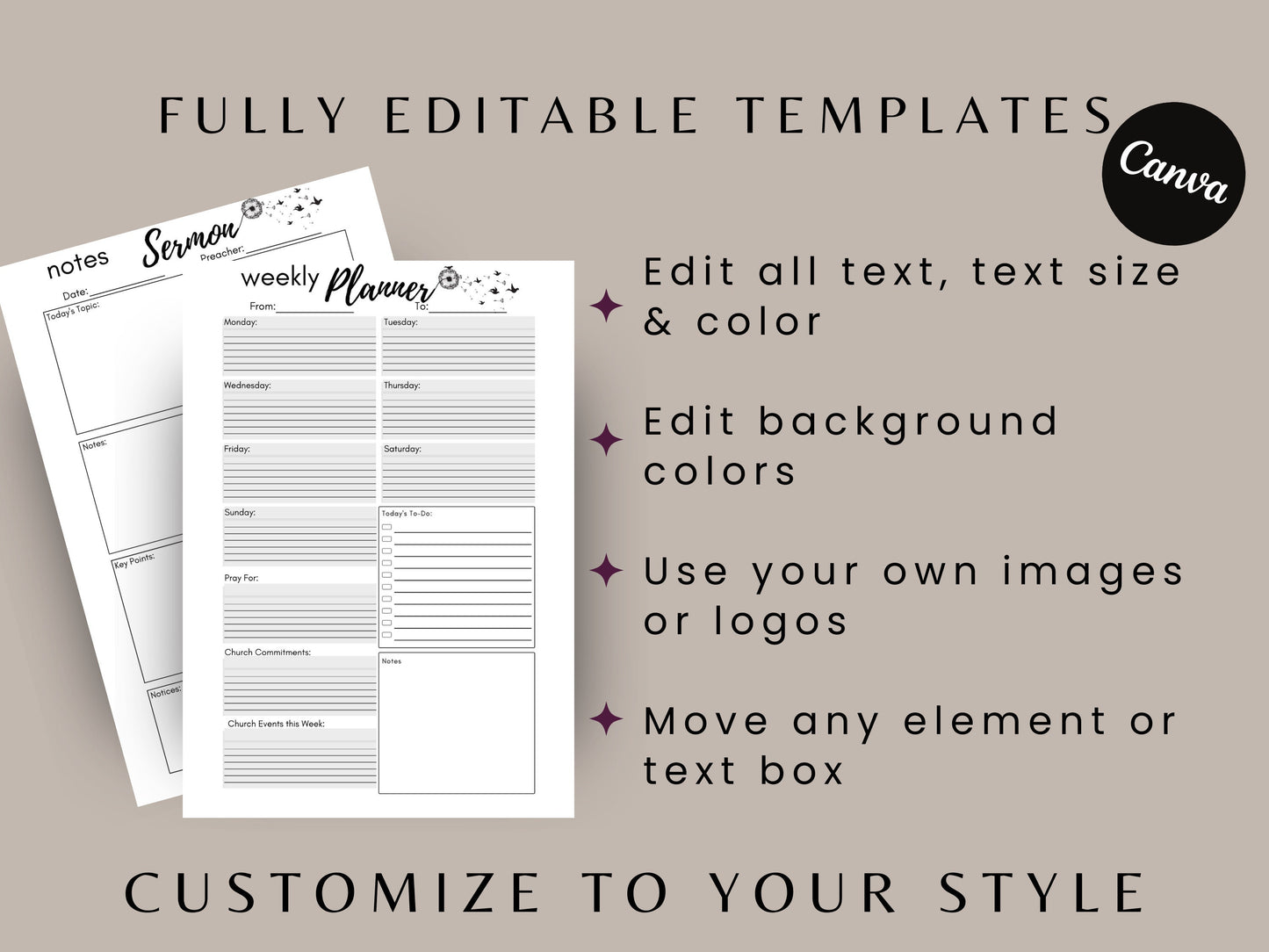 Daily Devotional Diary Bundle, 6x9, KDP Template plus Cover, Amazon KDP, KDP Cover