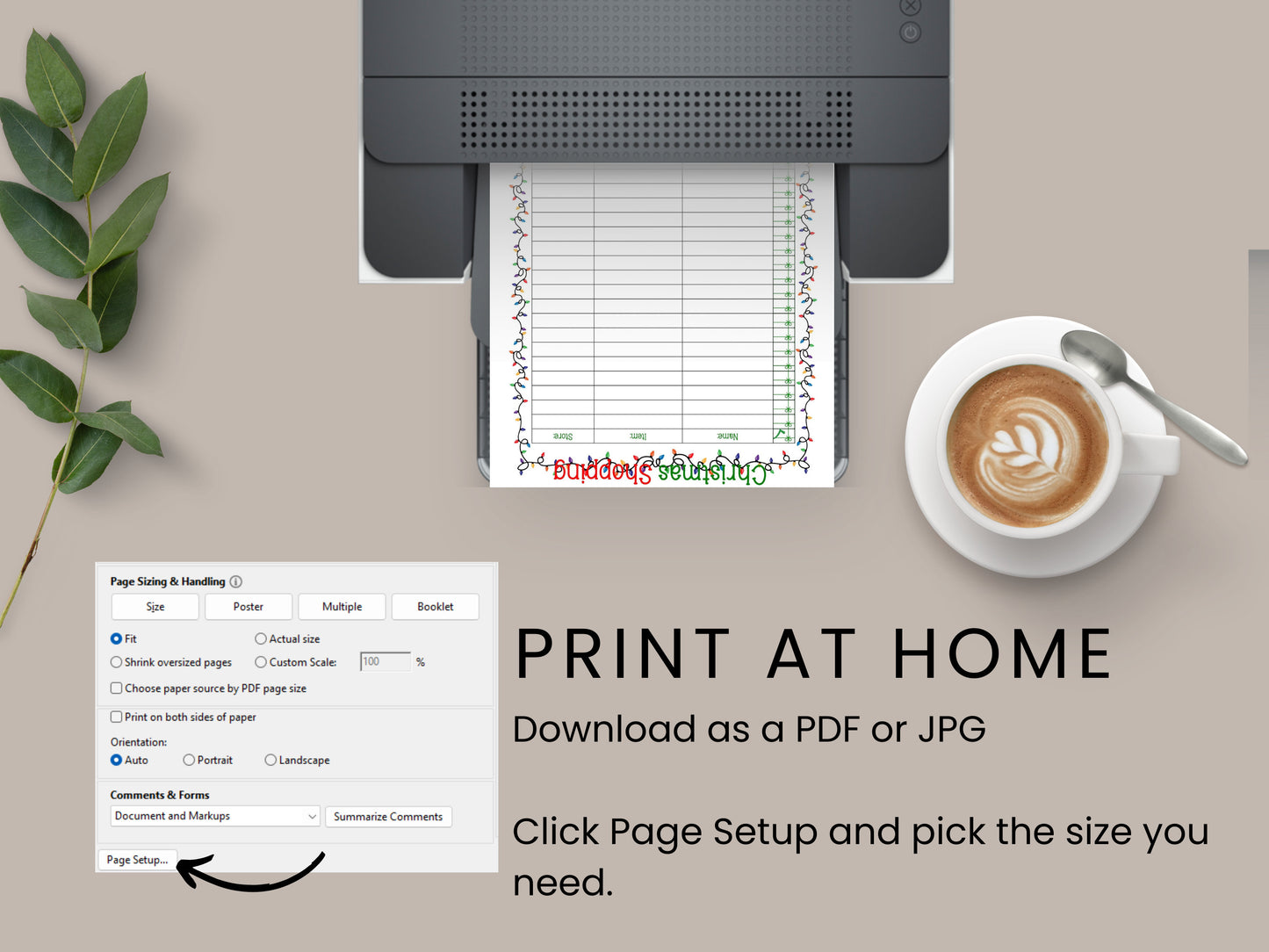 Christmas Shopping List, Printable, US Letter, A4, A5, Christmas Gift List