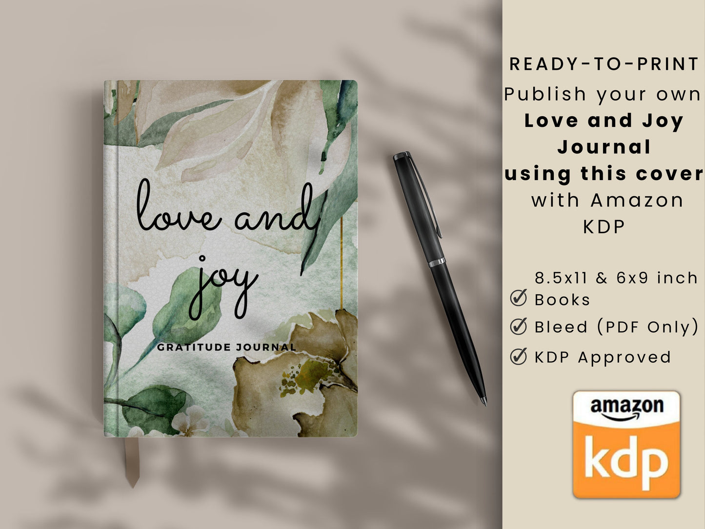 Love and Joy Cover Bundle, KDP Cover Bundle, 6x9, 8.5x11, KDP Paperback, KDP Hardcover, Book Covers