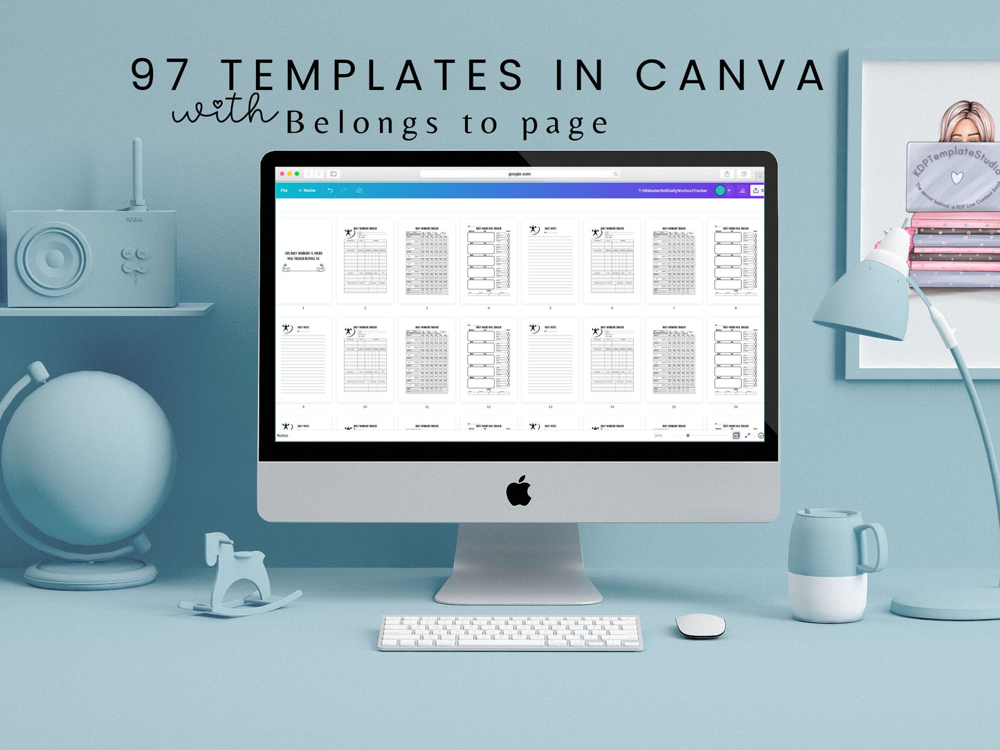 Macro Meal Tracker, KDP Tracker, 6x9, Canva Editable, Amazon KDP, Digital, Printable