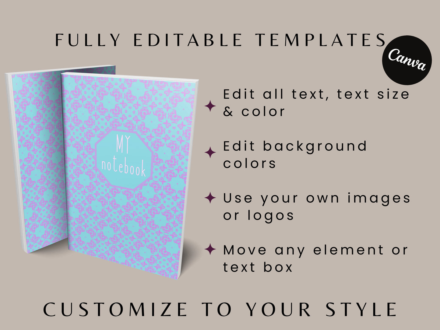 Book Cover Bundle #6, 6x9, Canva Templates