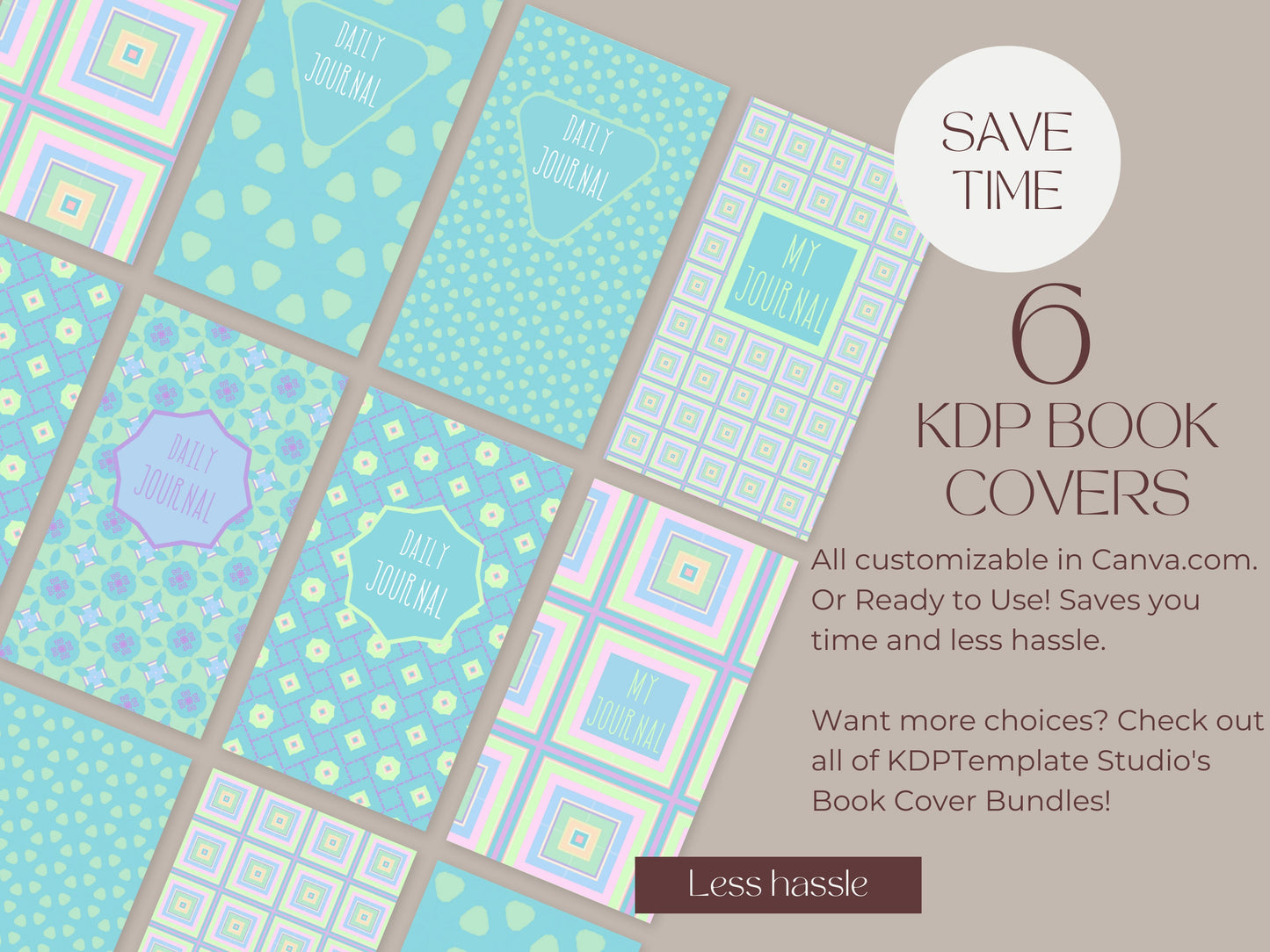 Book Cover Bundle #5, 6x9, Canva Templates
