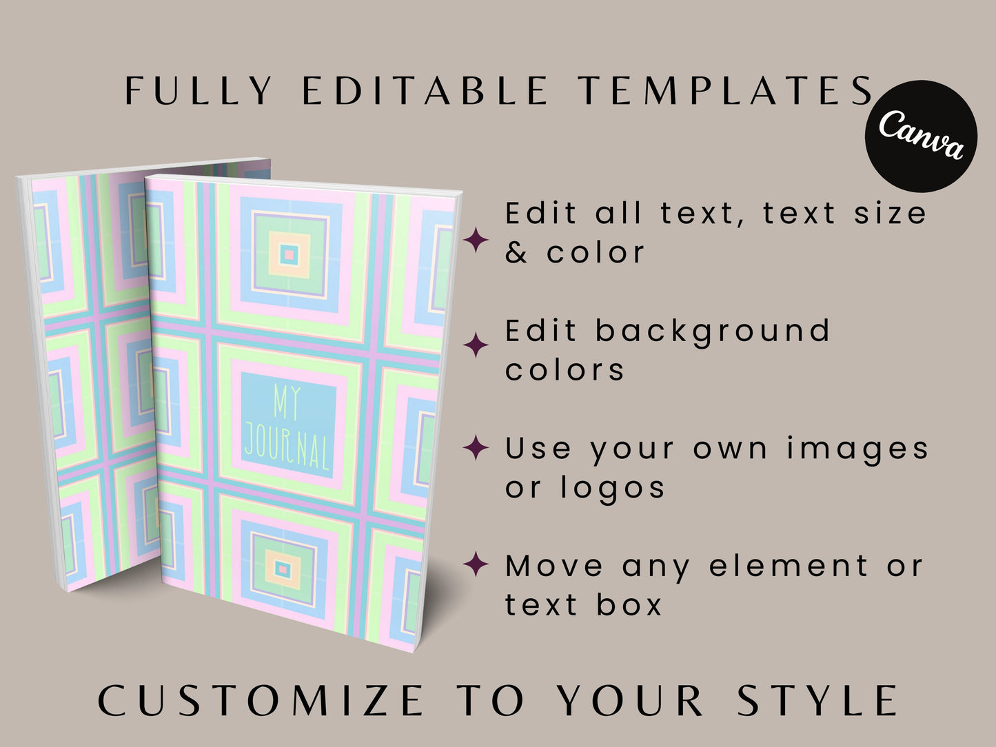 Book Cover Bundle #5, 6x9, Canva Templates