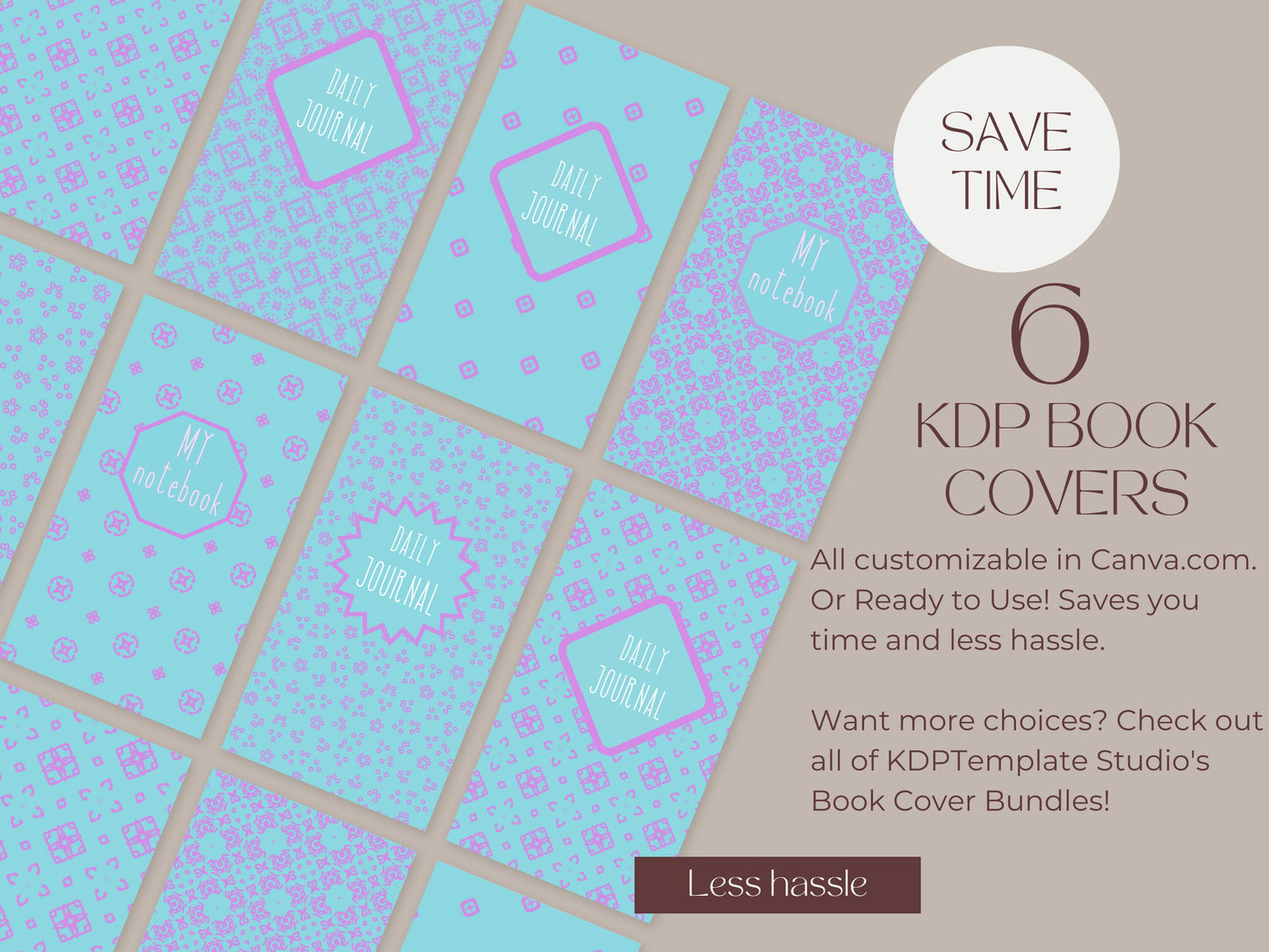Book Cover Bundle #6, 6x9, Canva Templates