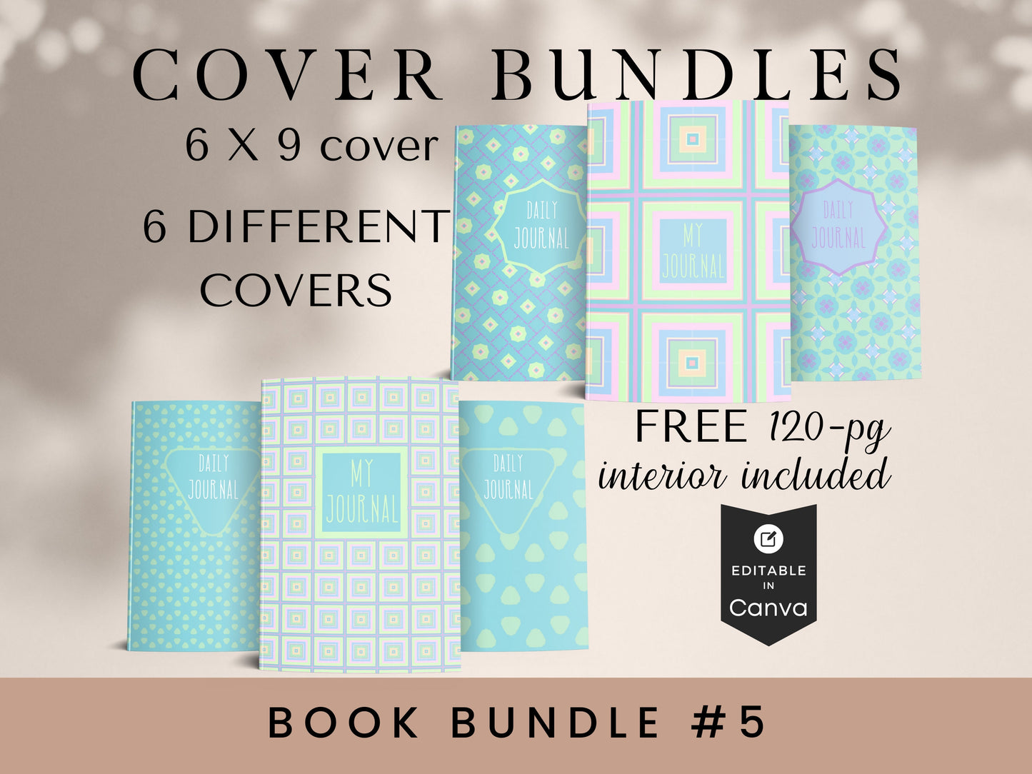 Book Cover Bundle #5, 6x9, Canva Templates