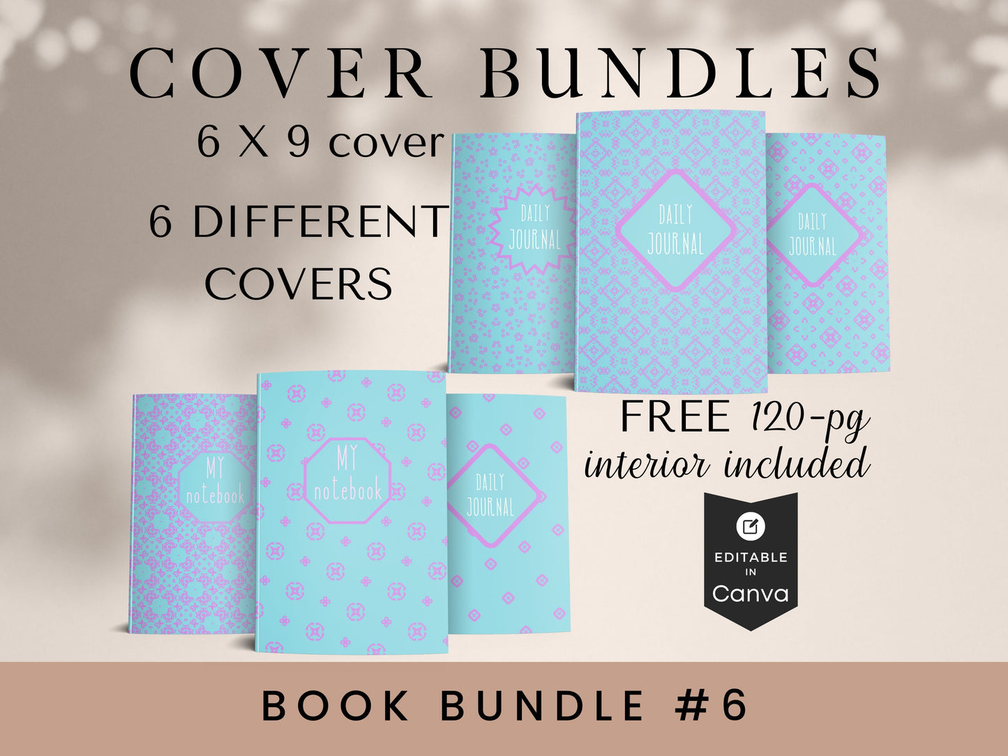 Book Cover Bundle #6, 6x9, Canva Templates