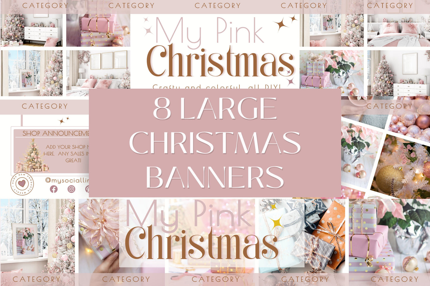 Etsy Shop Kit, Christmas Shop Kit, Etsy Branding Kit, Etsy Banner Template, Etsy Shop Branding, Etsy Profile Logos, Etsy Cover Photo