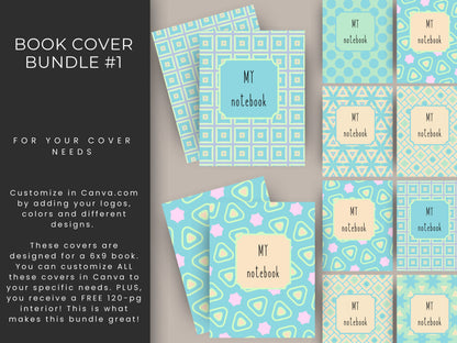 Book Cover Bundle #1, 6x9, Canva Templates
