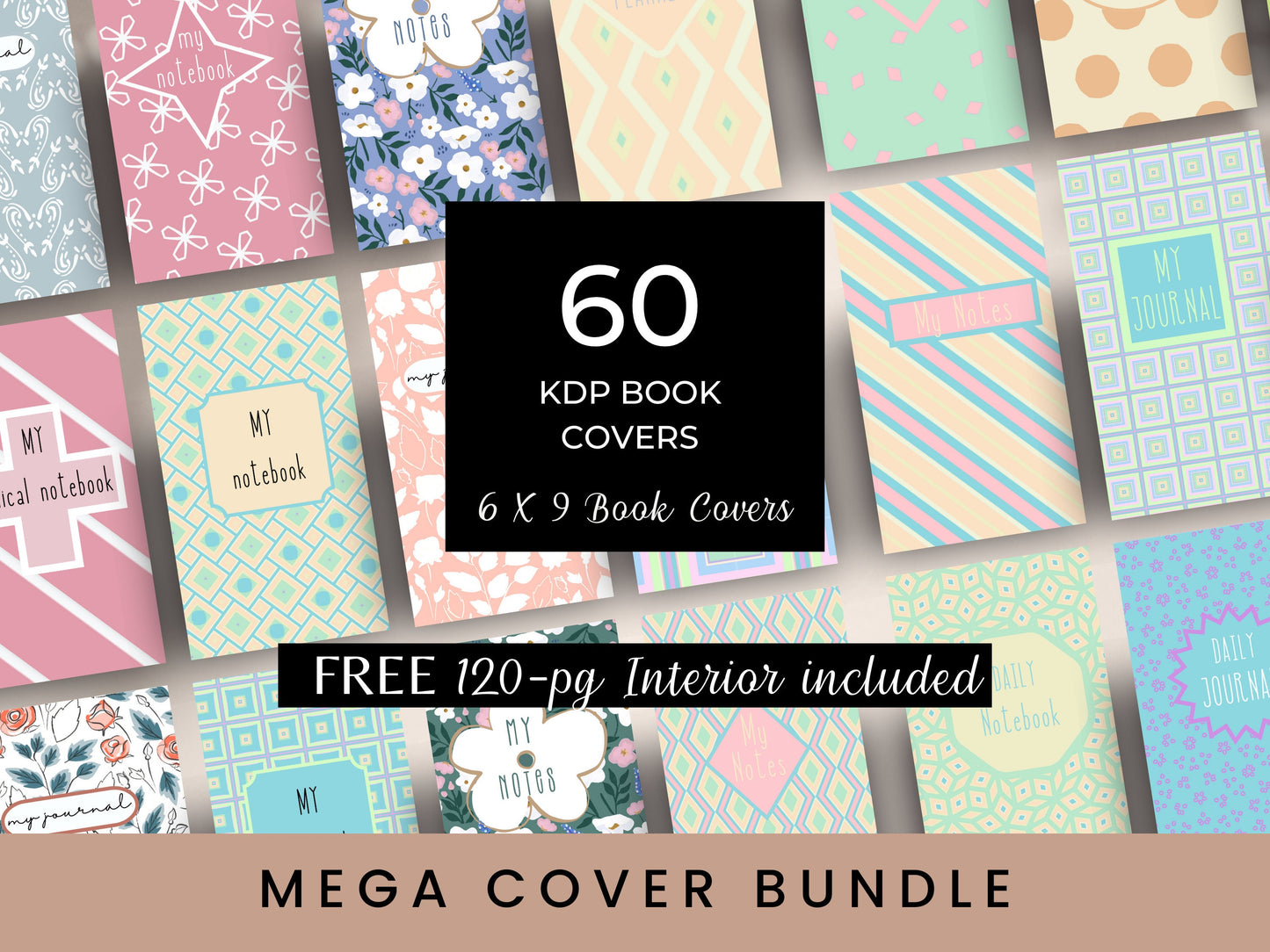 Mega Book Cover Bundle, 6x9, KDP Cover, KDP Template, Amazon KDP Cover, Paperback, Hardcover