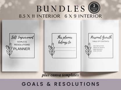 Goals and Resolutions Bundle, KDP Interior Bundle